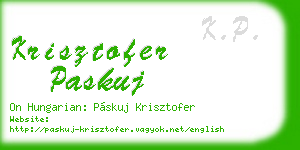 krisztofer paskuj business card